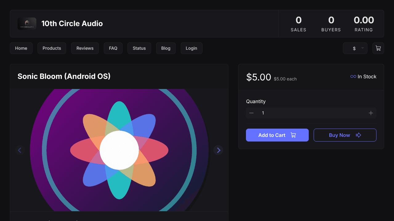 10th Circle Audio website screenshot