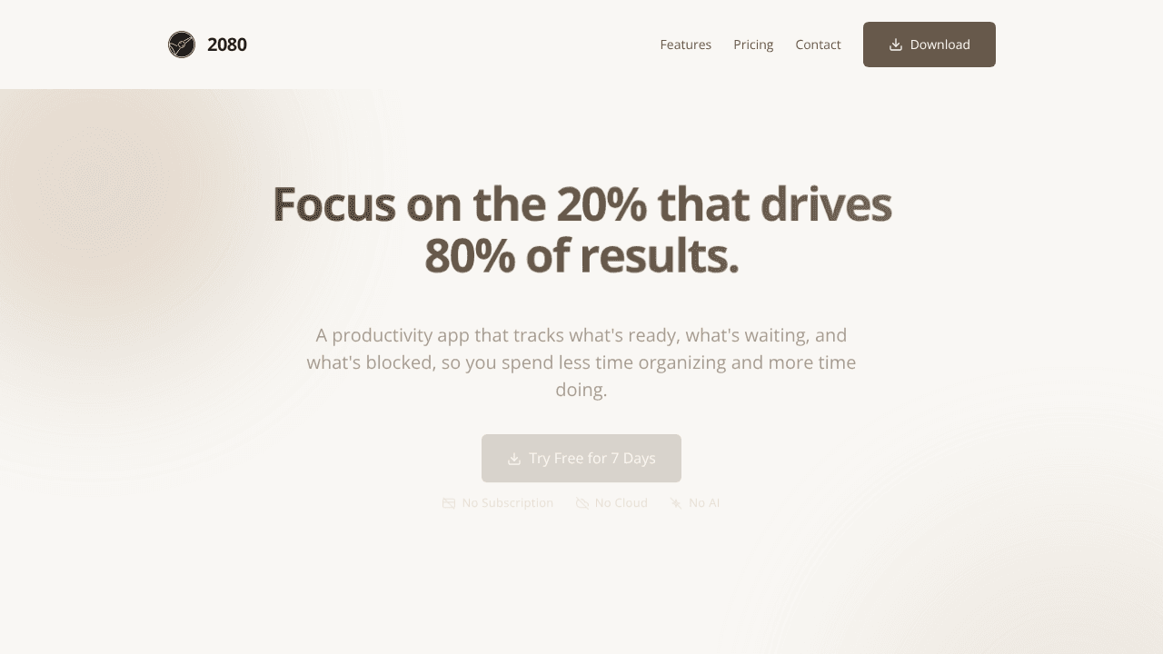 2080 website screenshot