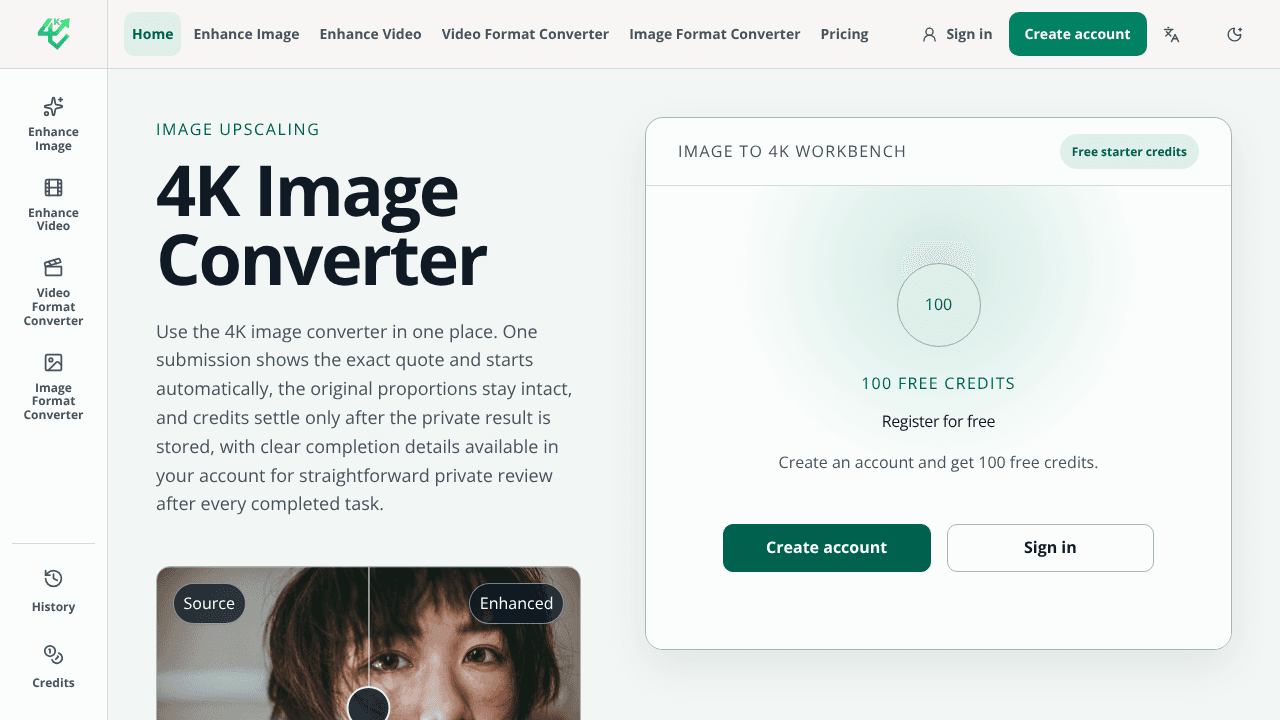 4K Converter website screenshot