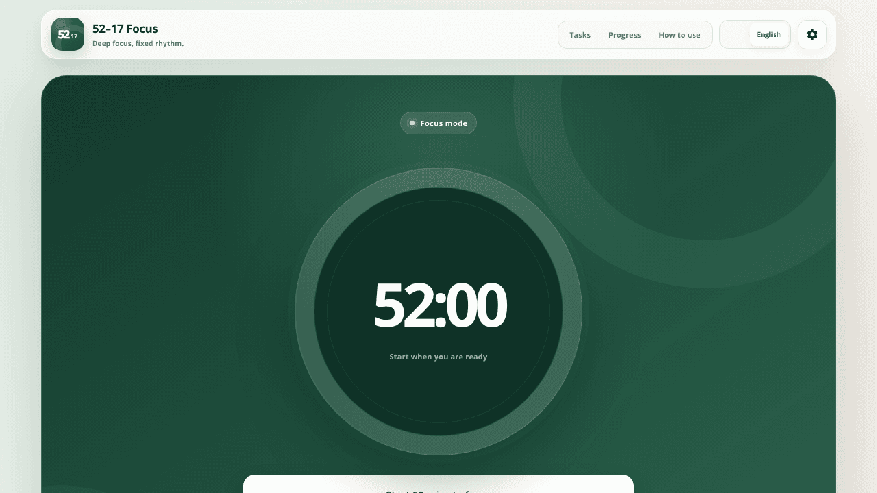 52–17 Focus website screenshot