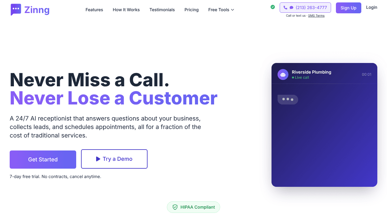 Zinng website screenshot