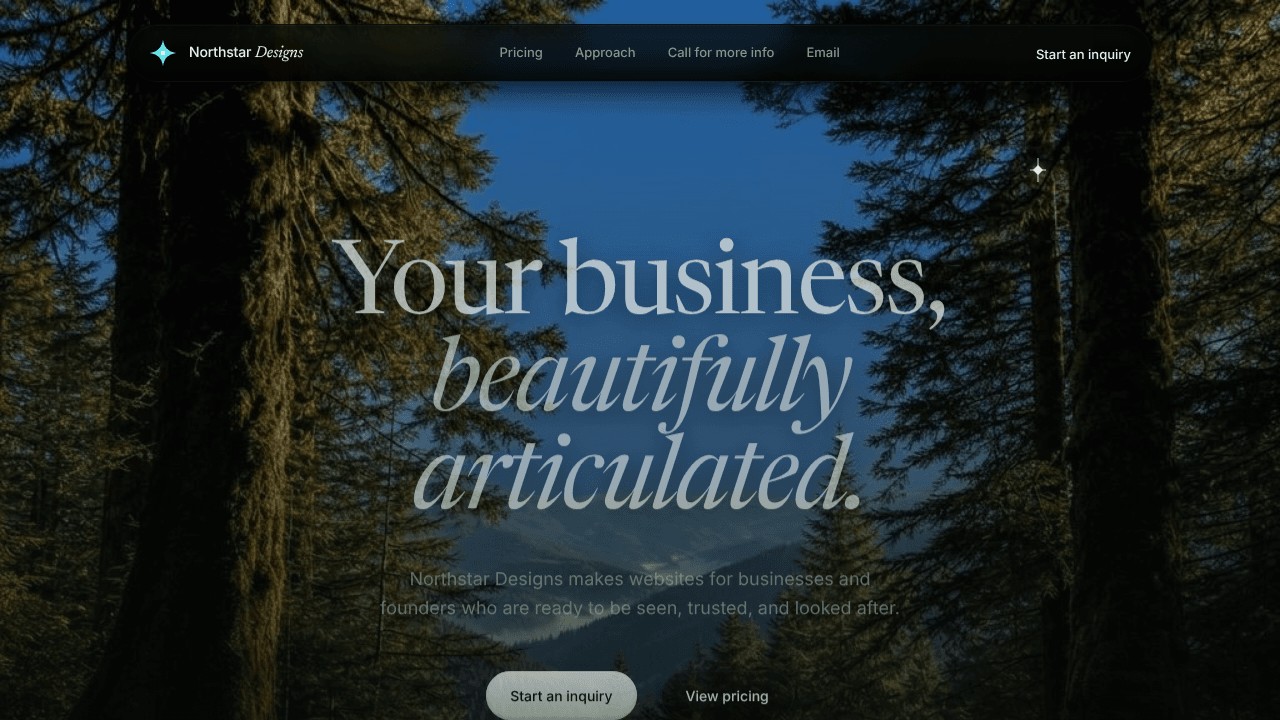 Northstar Designs website screenshot