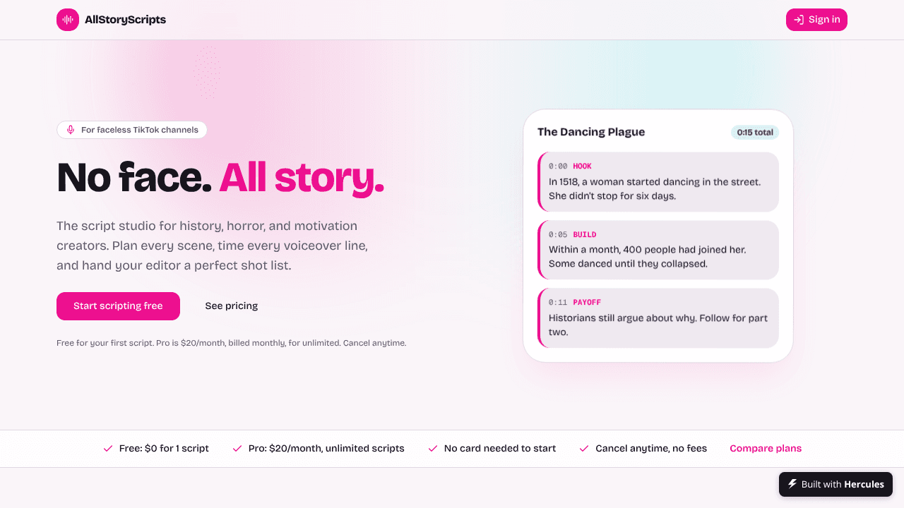 AllStoryScripts website screenshot