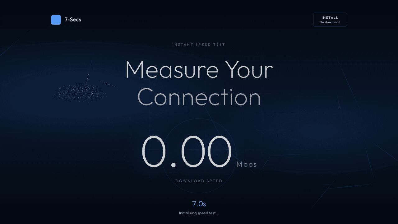 7 Seconds | Lightning Speed Test website screenshot