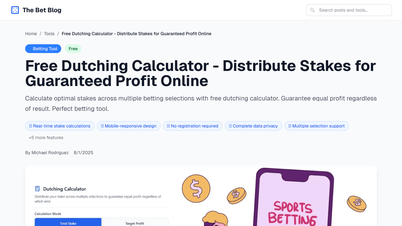 Dutching Calculator