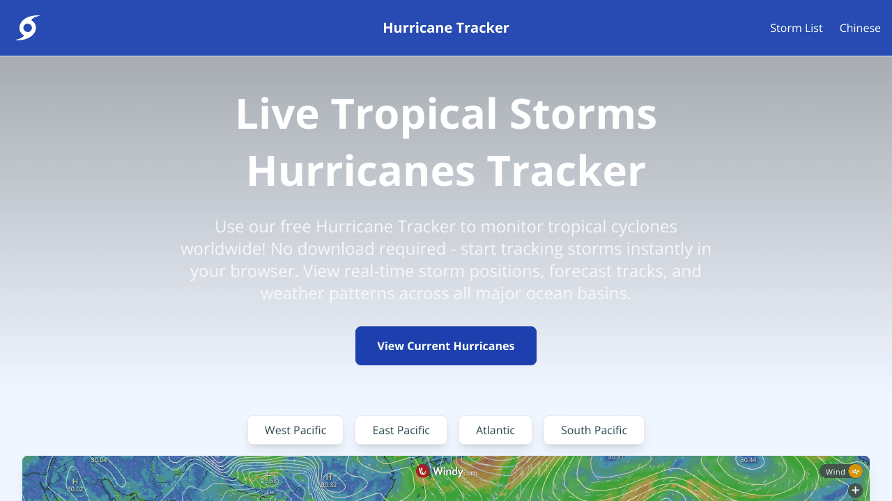 hurricane tracker map