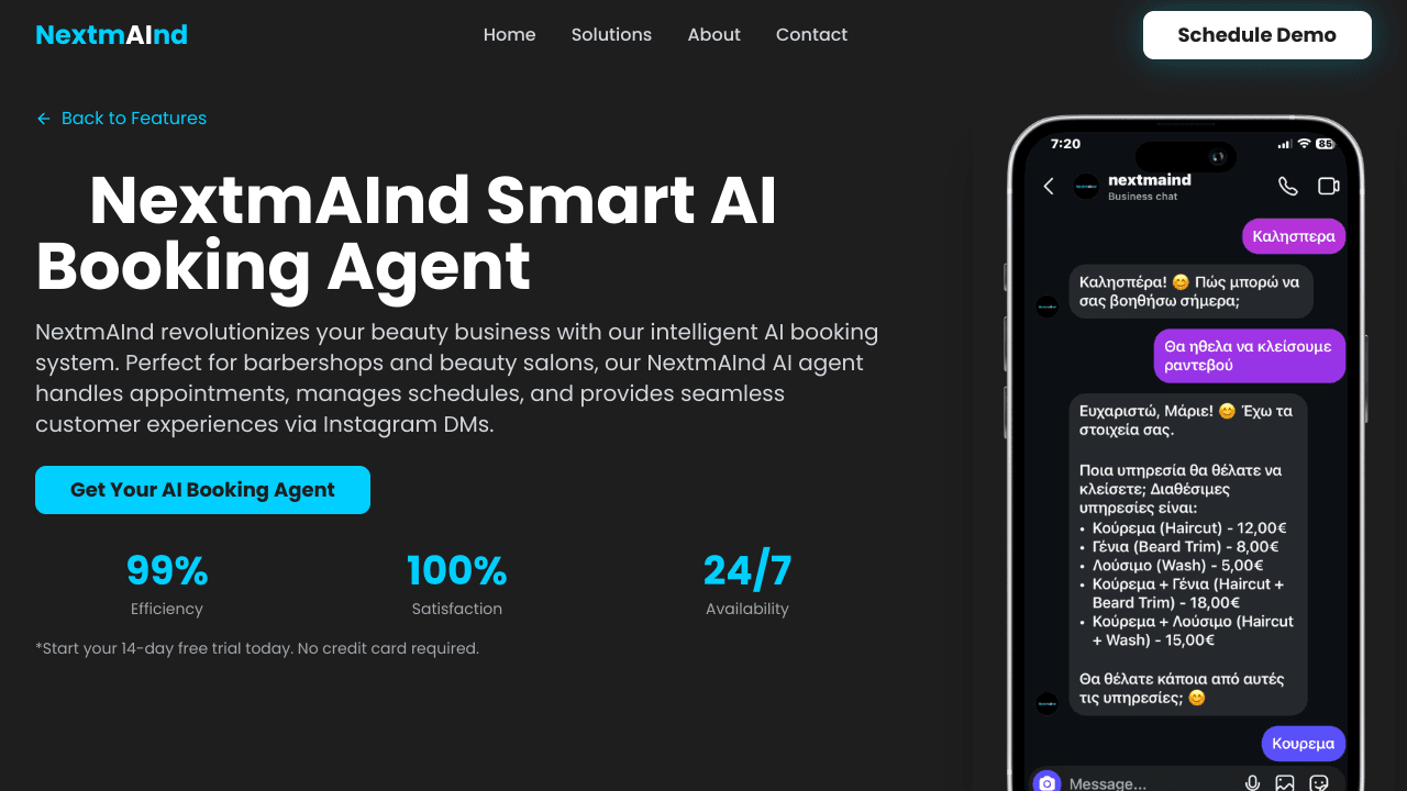 AI Booking Agent by NextmAInd