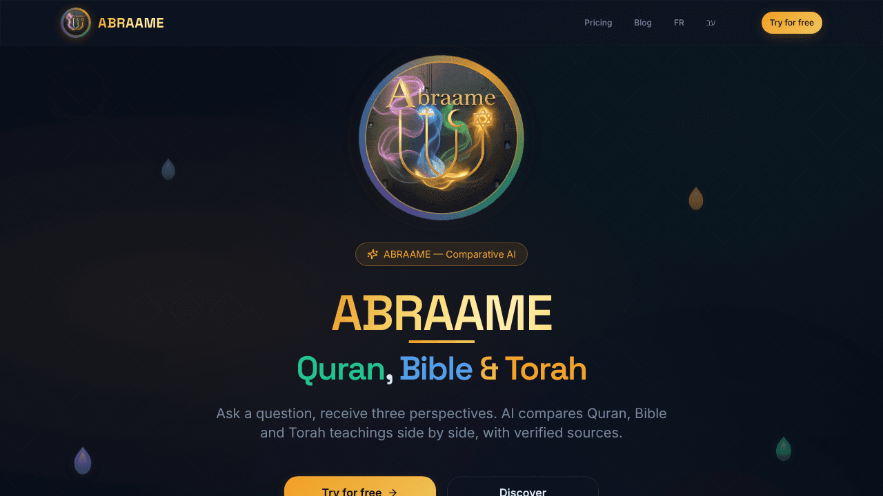 ABRAAME website screenshot