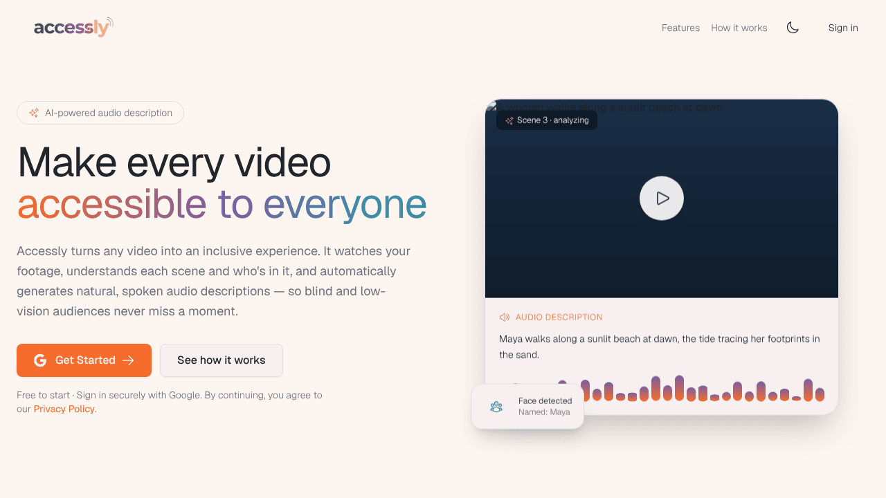 Accessly website screenshot