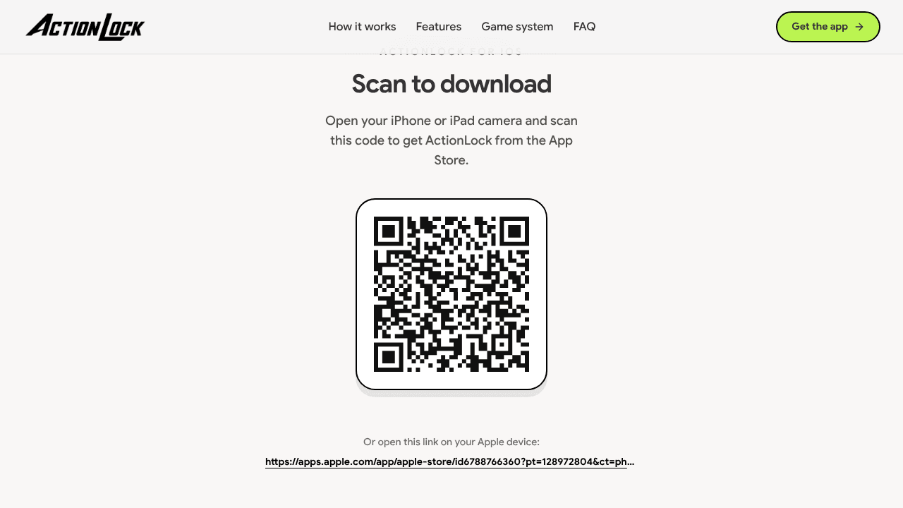 ActionLock: AI App Blocker website screenshot