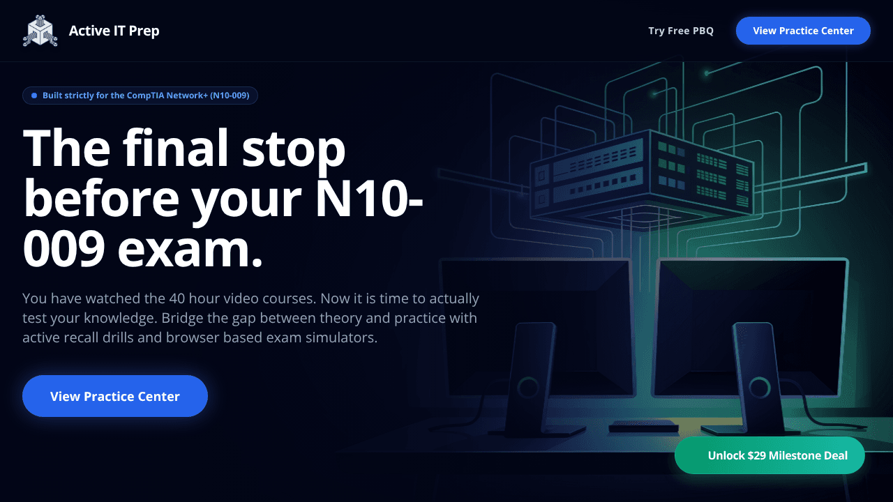 Active IT Prep website screenshot