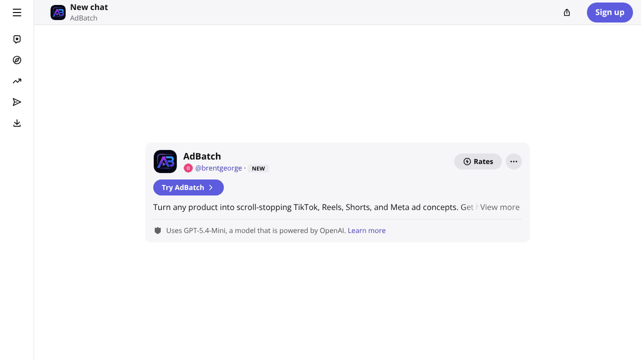 AdBatch website screenshot