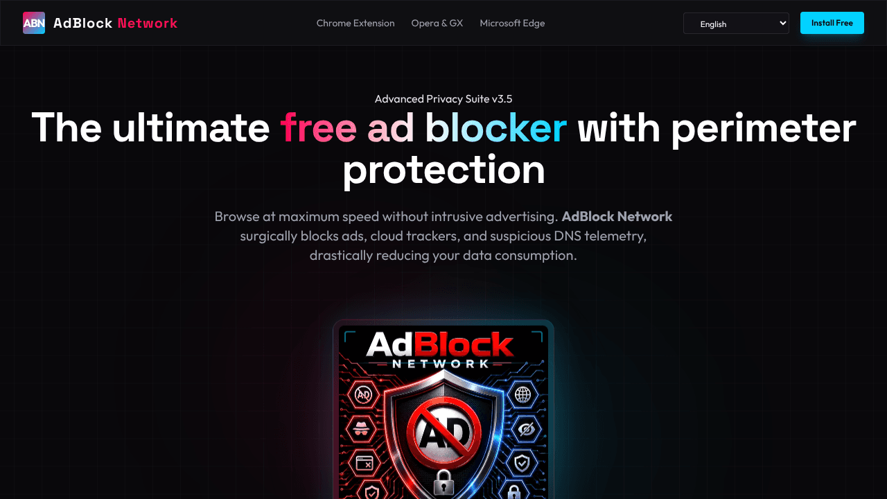 AdBlock Network website screenshot
