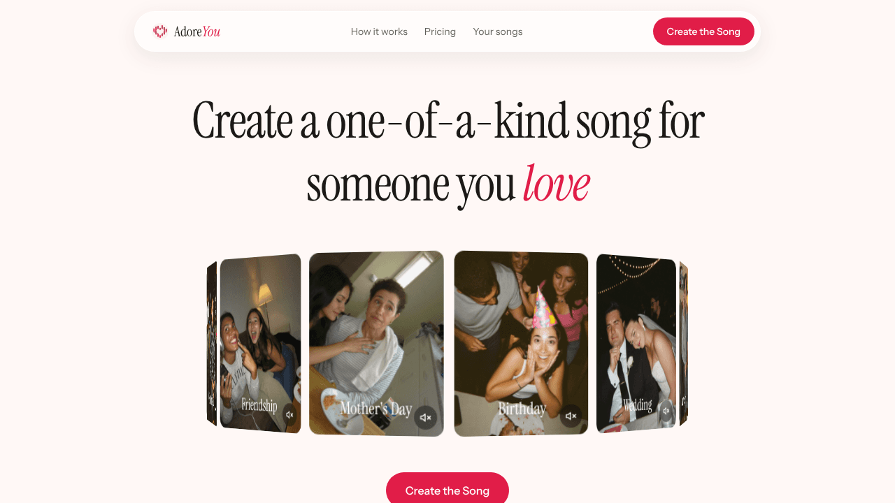 AdoreYou website screenshot