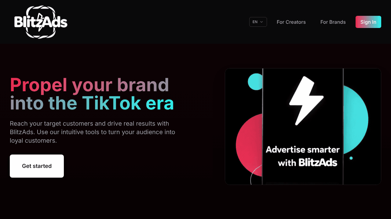 AdStok website screenshot