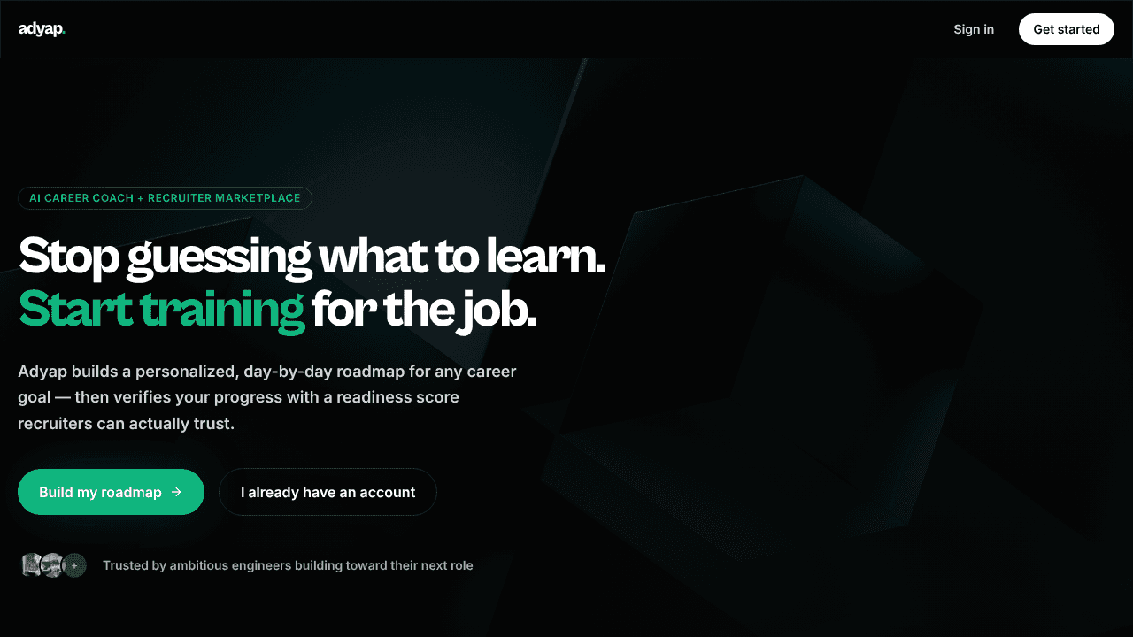 Adyap website screenshot