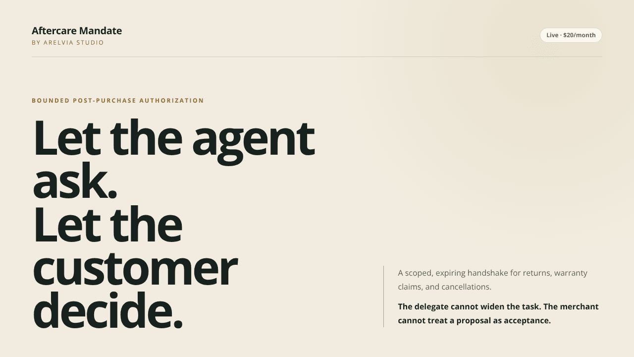 Aftercare Mandate website screenshot