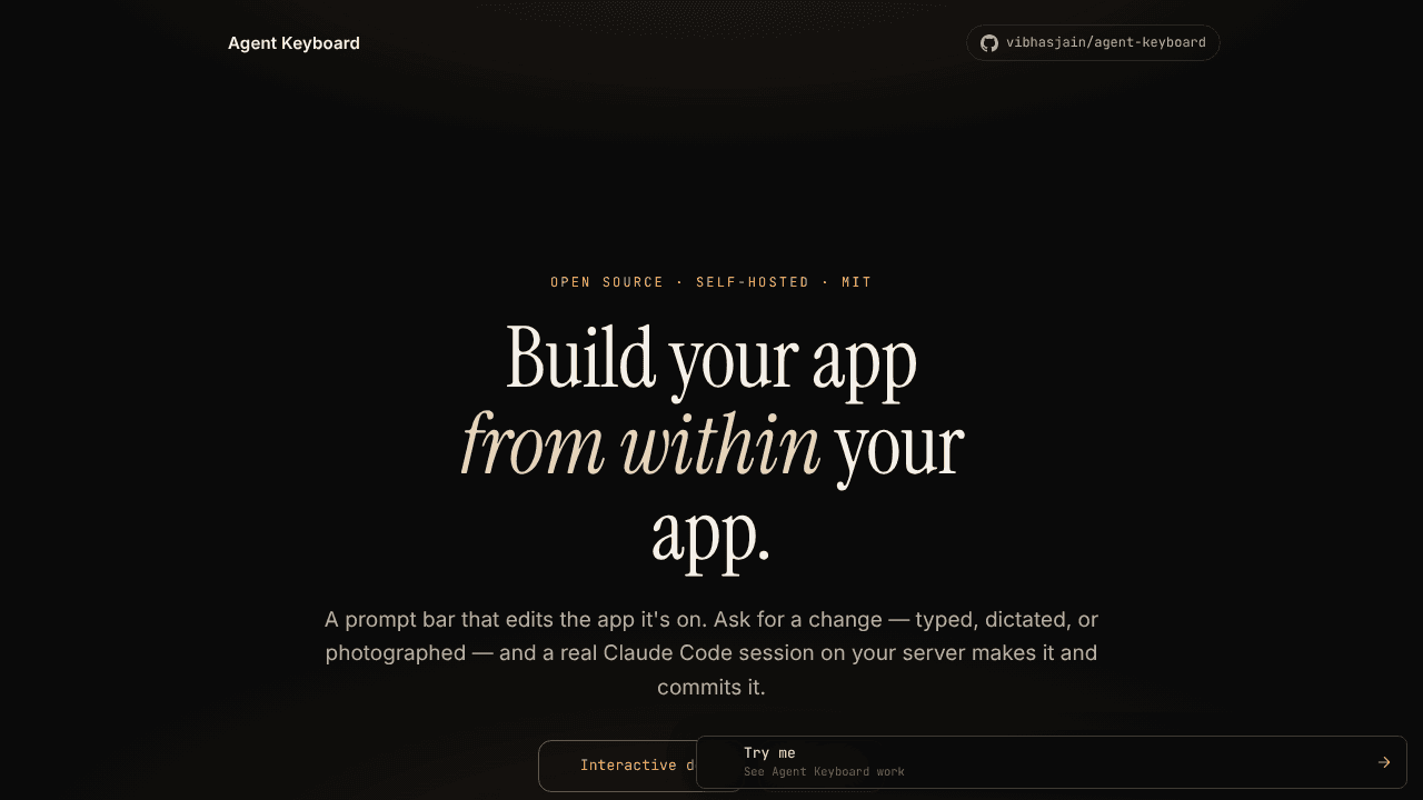 Agent Keyboard website screenshot