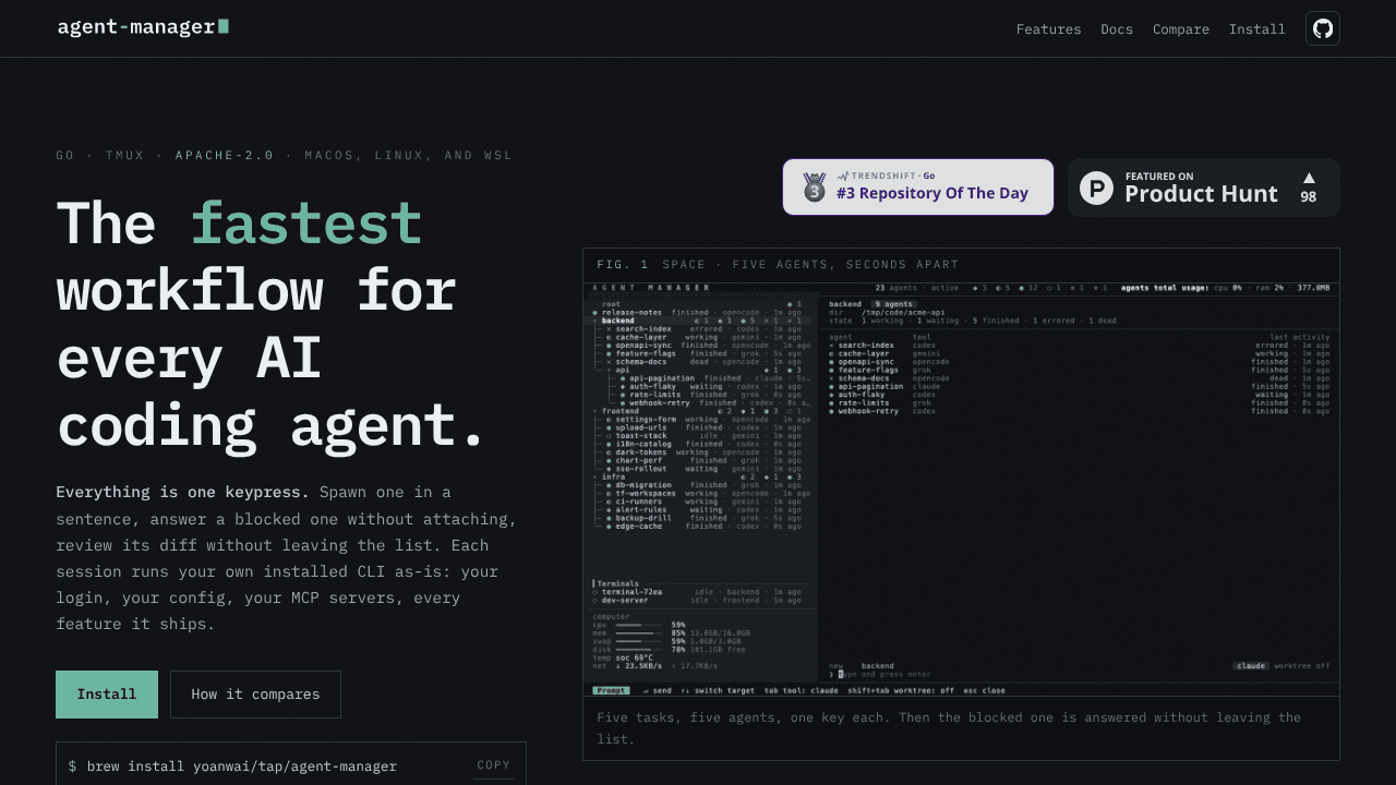 agent-manager website screenshot