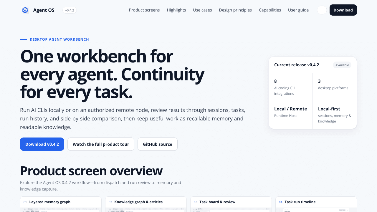 Agent OS by AIUtil website screenshot