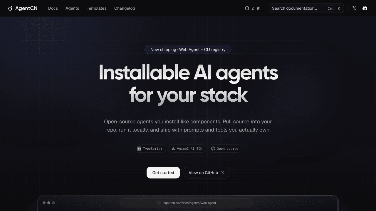 AgentCN website screenshot