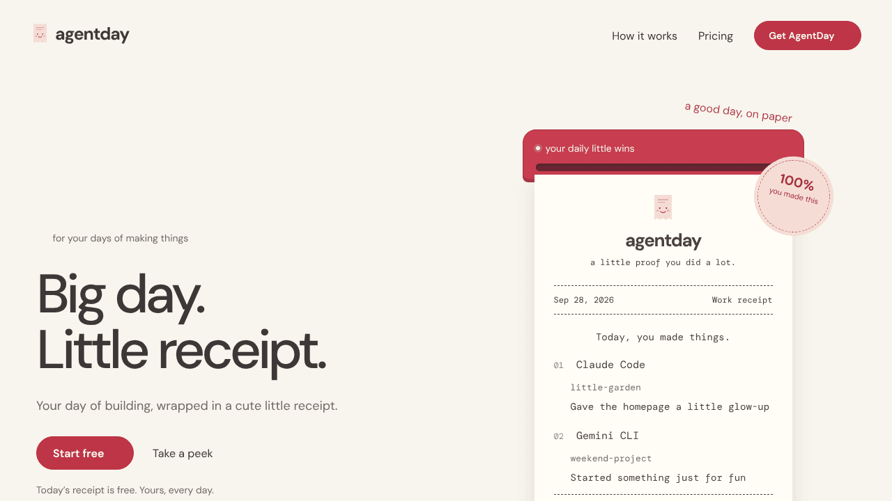 AgentDay website screenshot