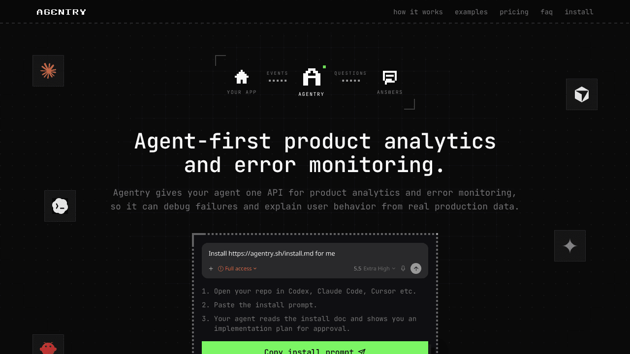 Agentry website screenshot