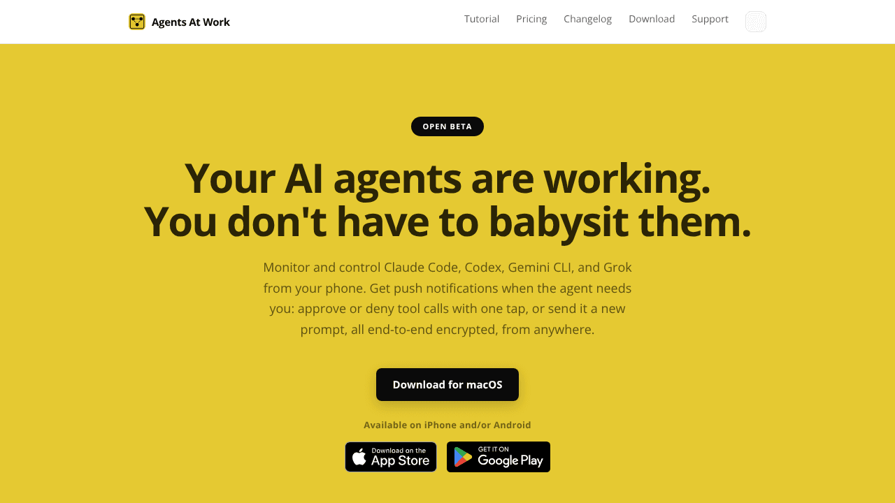 Agents At Work website screenshot