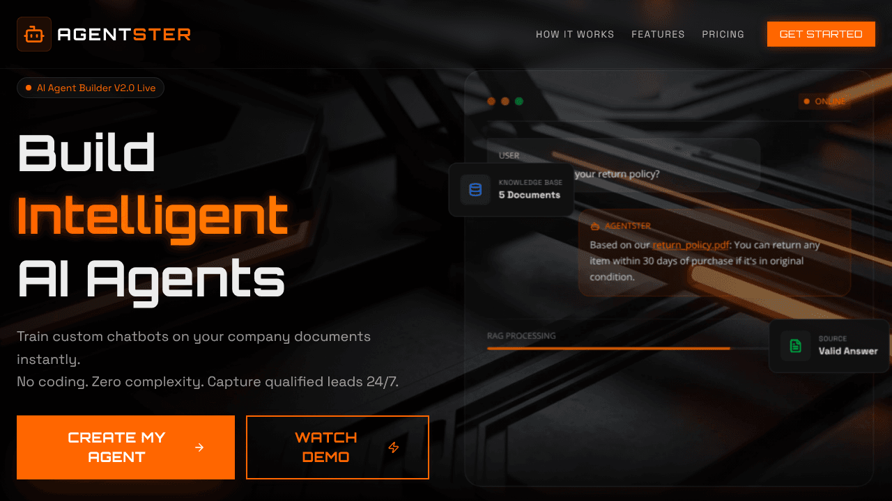 AgentSter website screenshot