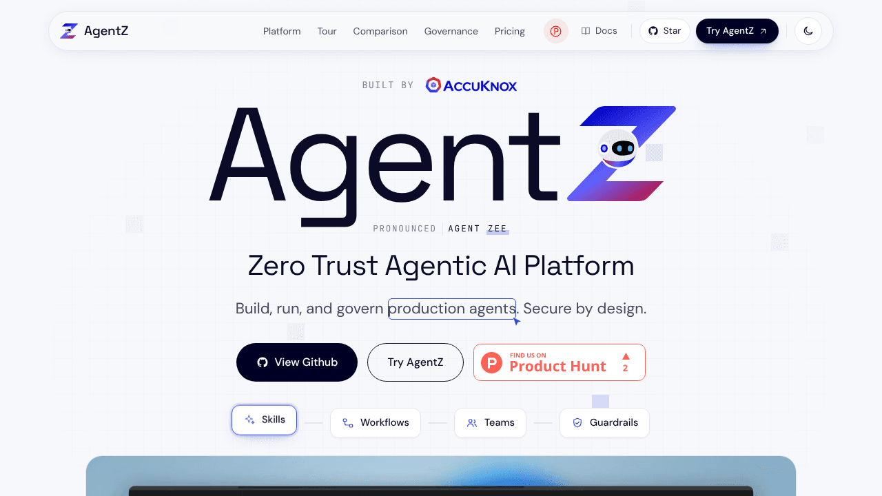 AgentZ website screenshot