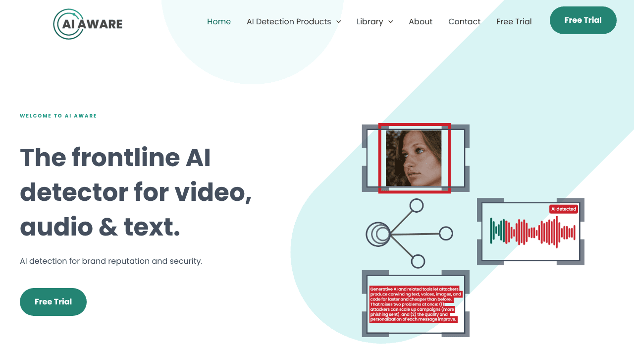 AI Aware website screenshot