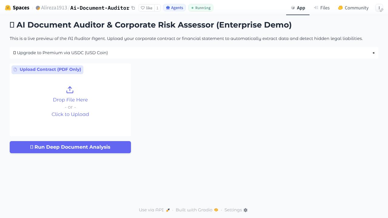 Ai Document Auditor website screenshot