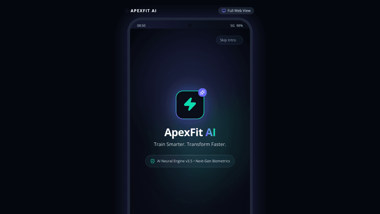AI Fitness Coach website screenshot