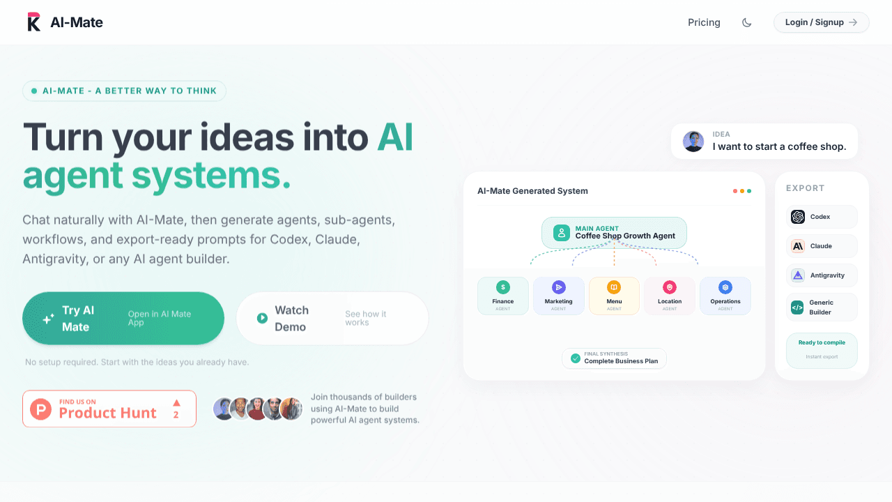 AI-Mate website screenshot