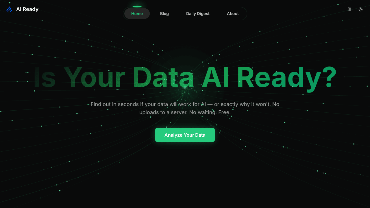 AI Ready website screenshot