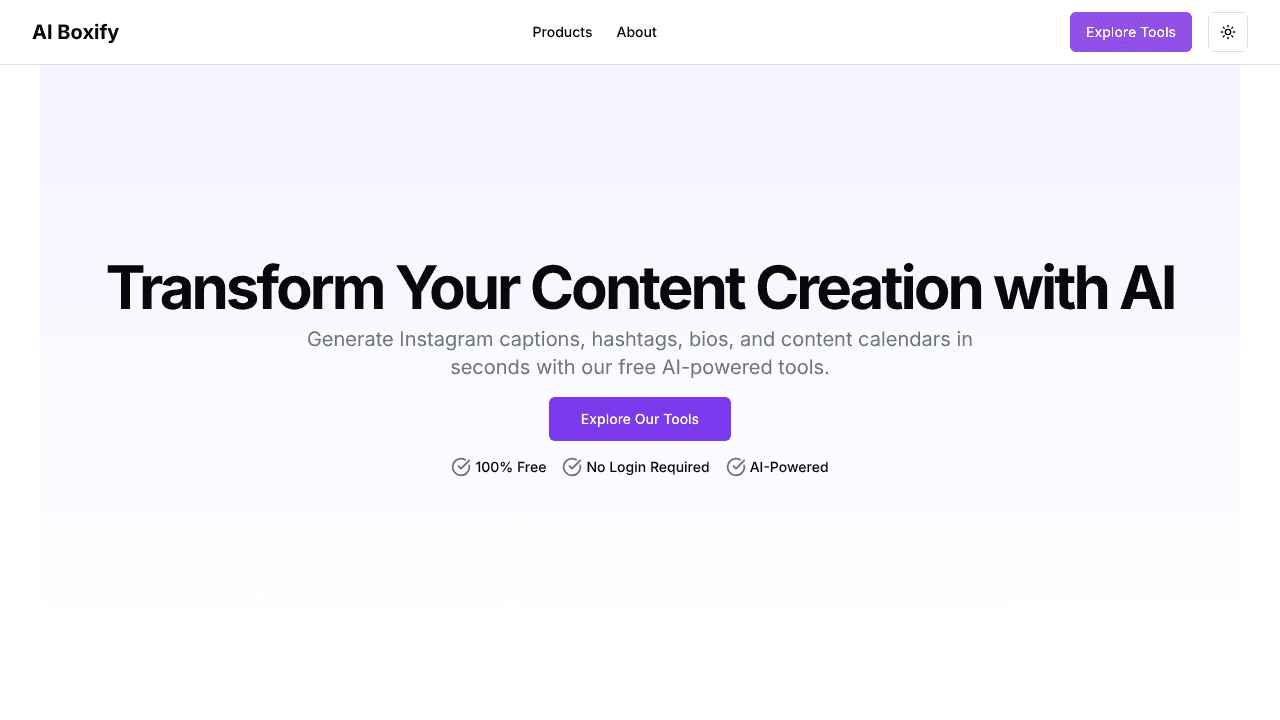 AiBoxify website screenshot