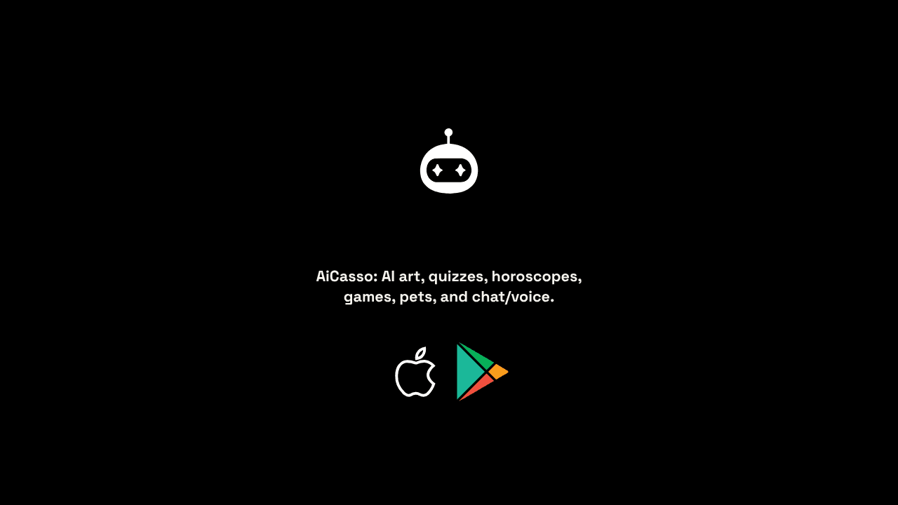 AiCasso : AI Games, Pets, Chat , Art website screenshot