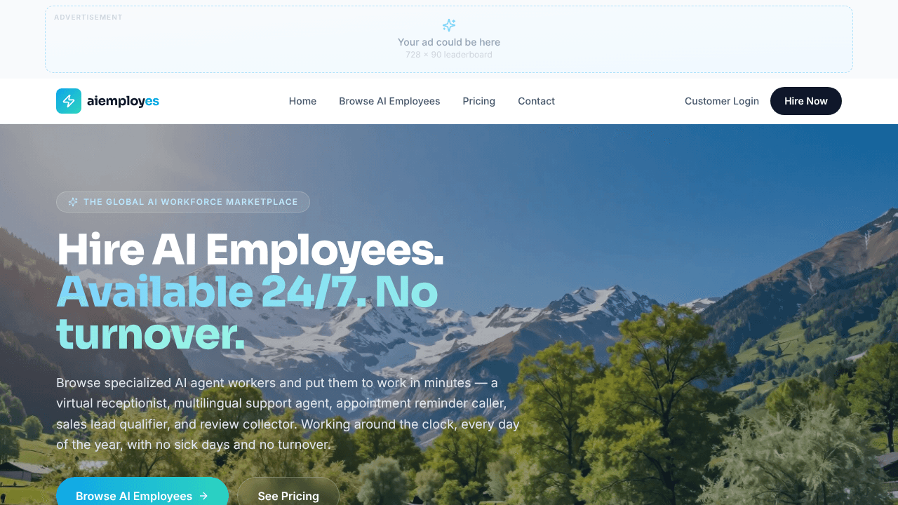 AIEmployes website screenshot