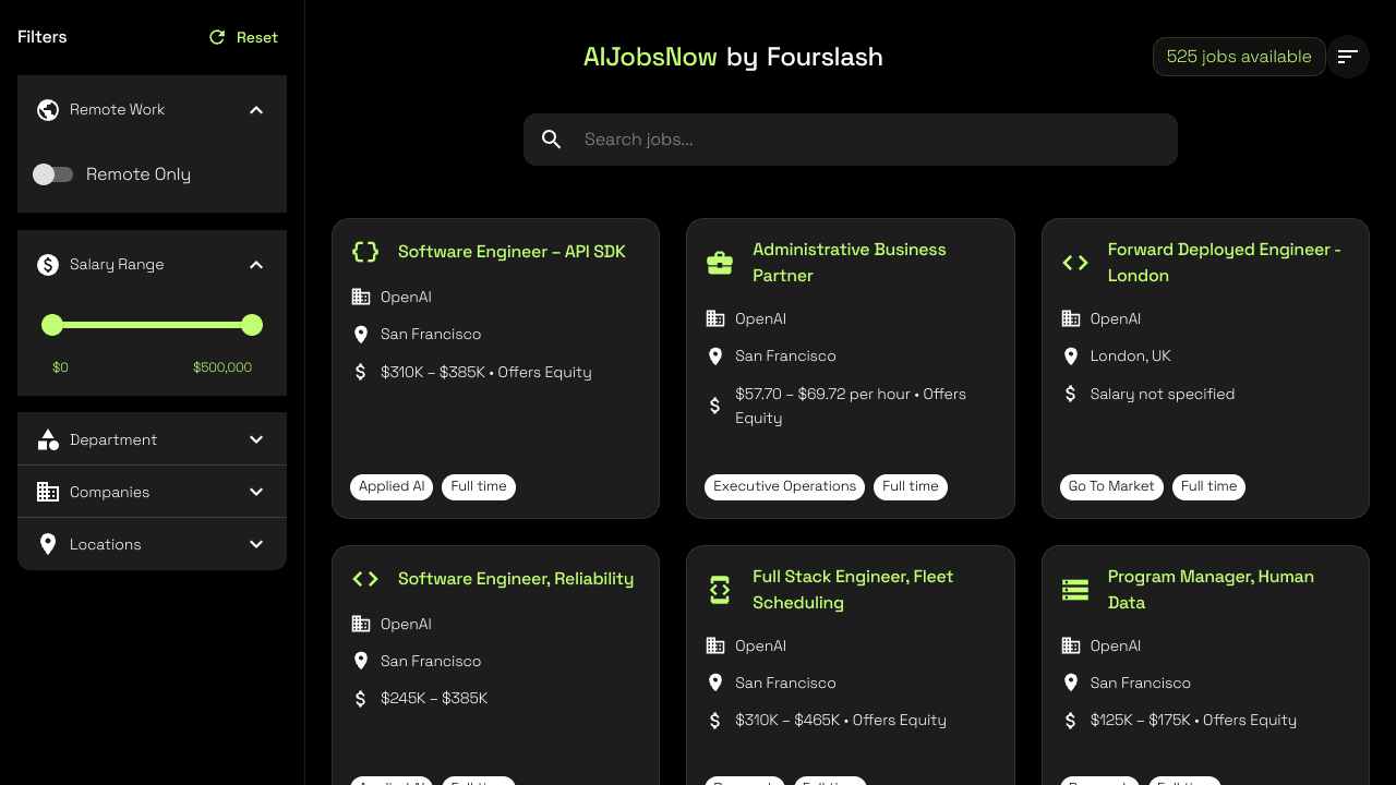 AIJobsNow by Fourslash
