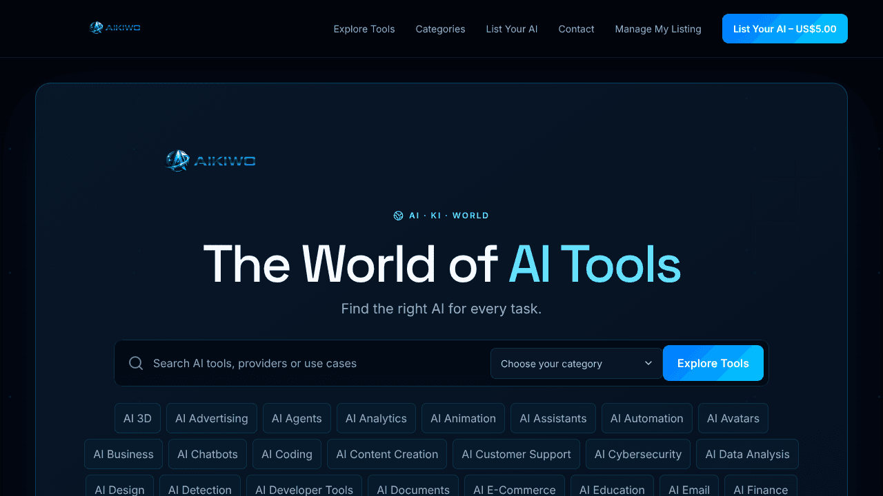AIKIWO website screenshot