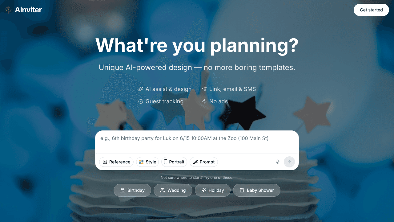 Ainviter website screenshot