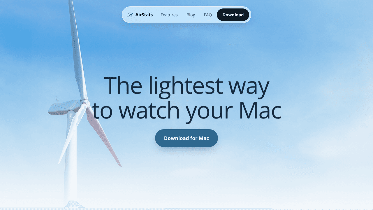 AirStats website screenshot