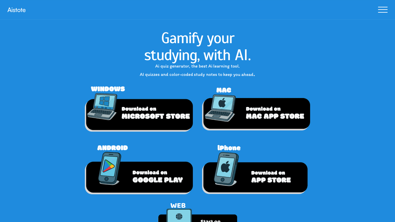 Aistote website screenshot
