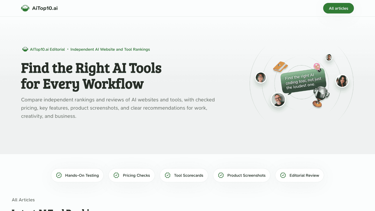 AiTop10.ai website screenshot