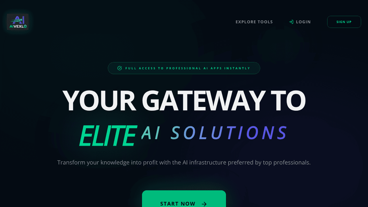 AIVEXLO website screenshot