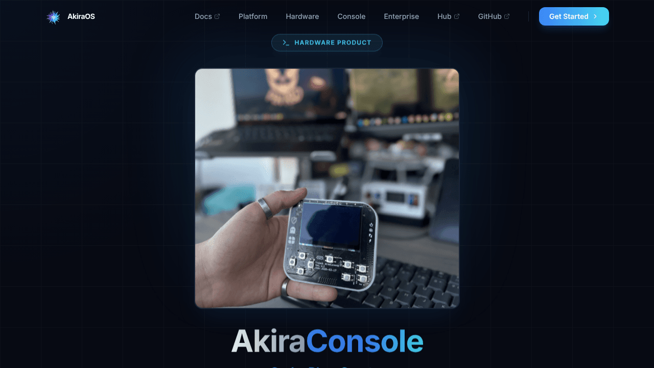 AkiraConsole website screenshot