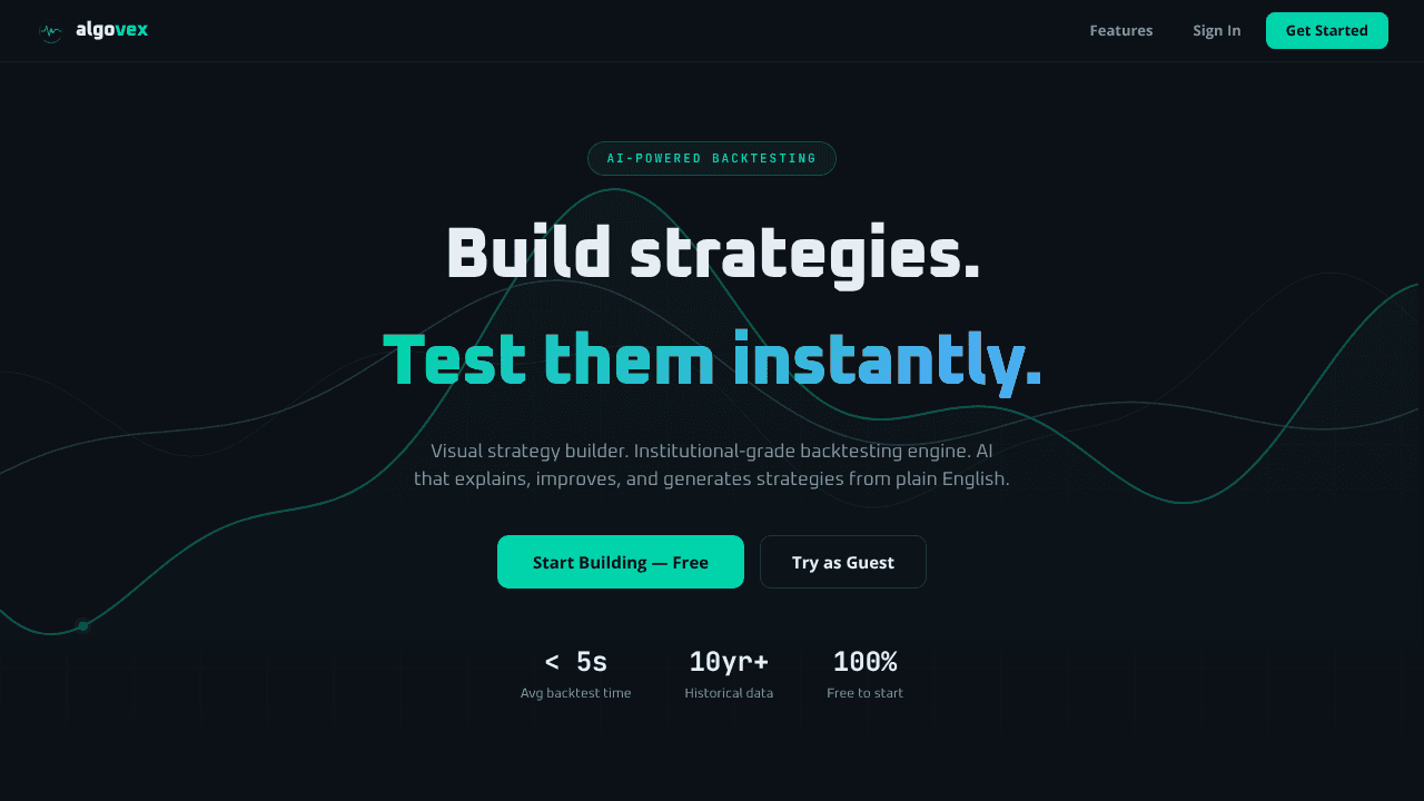 Algovex website screenshot