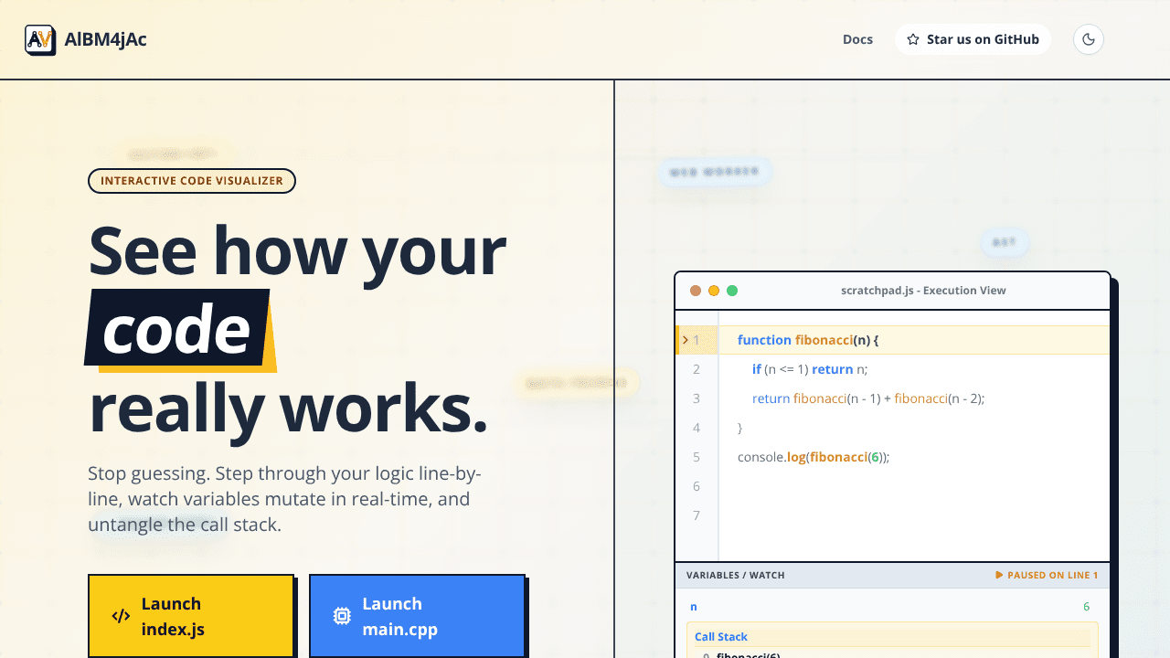 AlgoViz website screenshot