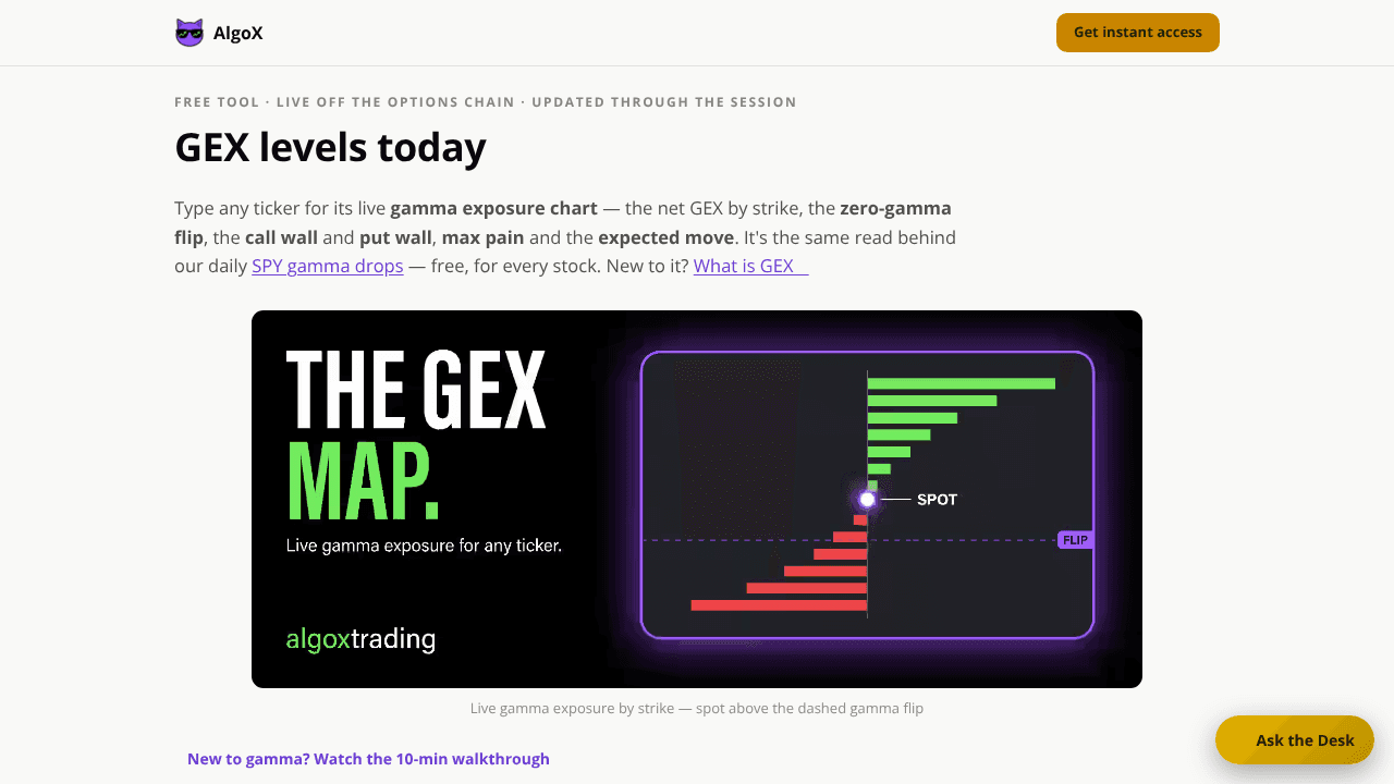 AlgoX Flow website screenshot