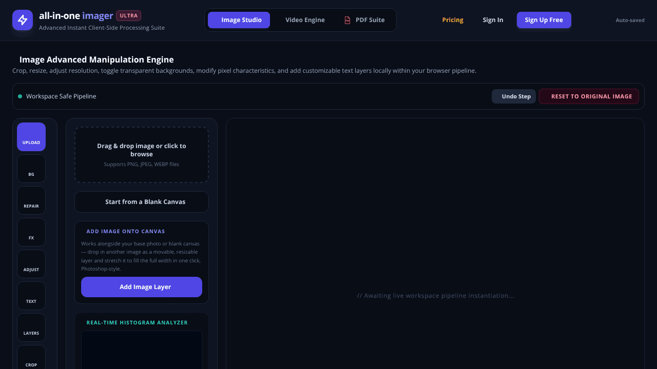 All-In-One Imager Ultra website screenshot